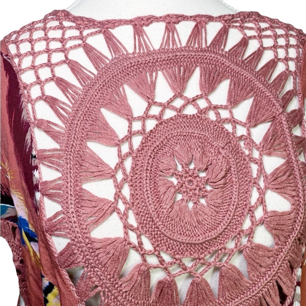 Vivid Importers of NY Vintage Feather and Lace Top - Picture 4 of 12